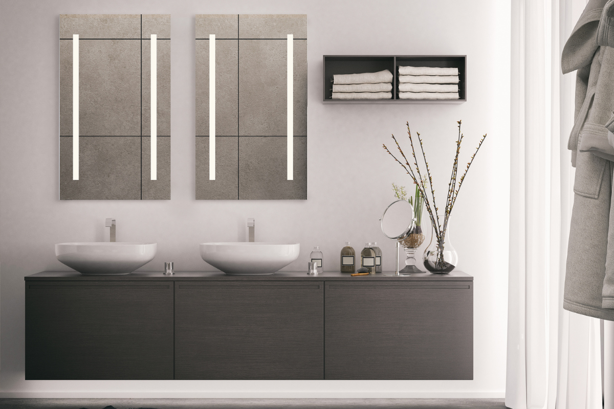 Kitchen and Bath Remodeling Black Modern Vanity - SPLASH Showrooms